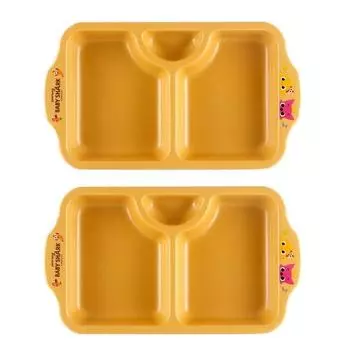 Тарелка кукурузная закуска Izoum Pinkfong, желтая, 2 шт., Популярные корейские товары для родителей