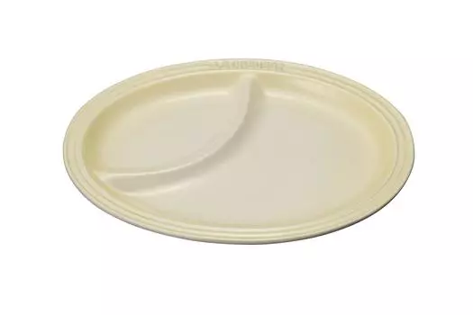 Тарелка Le Creuset для микроволновой печи, подарок на первый ребенок для мальчиков и девочек, японская тарелка, многоовальная (S) Дюна, Термостойкий, Морозостойкий, Безопасный, Подарок,