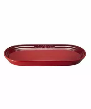 Тарелка Le Creuset Neo Oblong Plate 25 см Cherry Red, термостойкая, морозостойкая, подходит для использования в микроволновой печи, жаропрочная японская тарелка