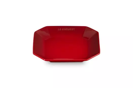 Тарелка Le Creuset, восьмиугольная, квадратная, 22 см, вишнево-красная, термостойкая, морозостойкая, безопасная для микроволновой печи, японская [Авторизованный продукт]