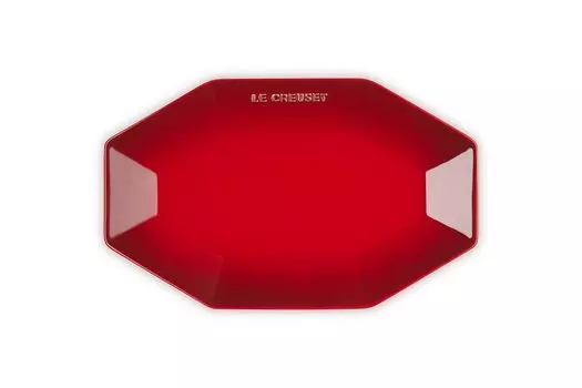 Тарелка Le Creuset, восьмиугольная тарелка 28 см, вишнево-красная, термостойкая, морозостойкая, безопасная для микроволновой печи, японская [Авторизованный продукт]