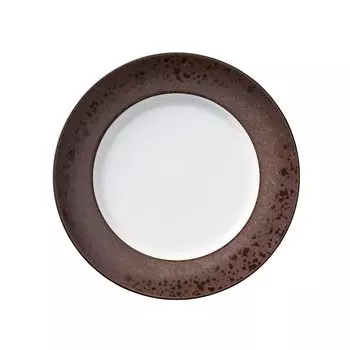 Тарелка Noritake 21 см, серебряная, подходит для использования в микроволновой печи, 1 шт., коричневый тонкий фарфор (нет провода) (белый) 10-681Л/91175