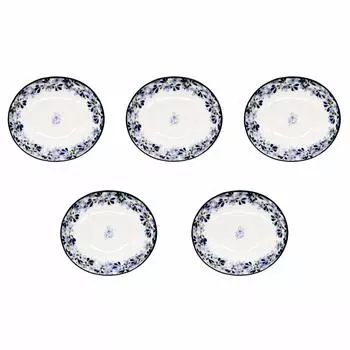 Тарелка овальная малая Mino Ware диаметр 11 см набор из 5 мэбэ сделано в Японии 508-06