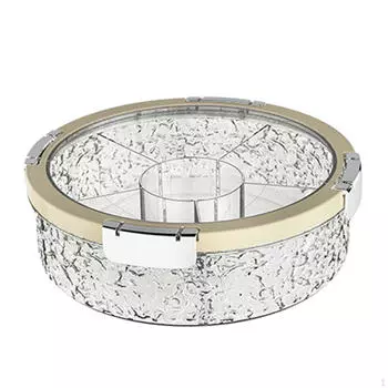 Тарелка, разделенный поднос с крышкой, закуска для фруктов, конфет, орехов, сладостей и Milky White