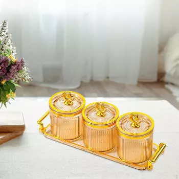 Тарелка с сухофруктами, поднос для закусок, органайзер для приправ, декоративная чаша для конфет для столешницы 3 Grid Clear