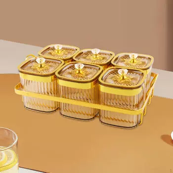 Тарелка с сухофруктами, поднос для закусок, скандинавские раздельные блюда, блюдо для конфет и орешков с крышкой золотой