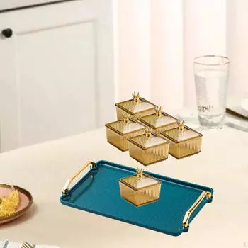 Тарелка с сухофруктами, закуска, блюдо из конфет и орехов с разделенной крышкой сервировочной тарелкой для обеда коричневый