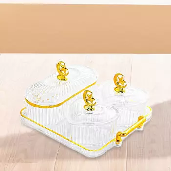 Тарелка с сухофруктами, закуска, поднос для приправ, конфетница, разделенная сервировочная посуда для кухни чистый