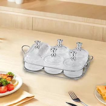 Тарелка с сухофруктами, закуска, разделенная сервировочная тарелка, блюдо с конфетами и орехами с крышкой для гостиной style A