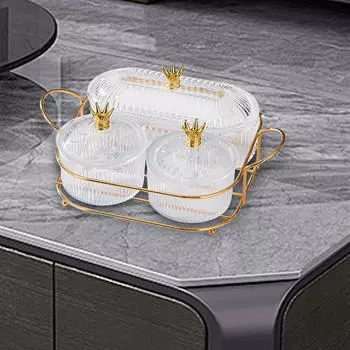 Тарелка с сухофруктами, закуска, сервировочный поднос, разделенная короной, блюда для праздника style B