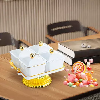 Тарелка с сухофруктами, закуска, скандинавская, разделенная сервировочная посуда, орехи для свадебной вечеринки 4 Girds