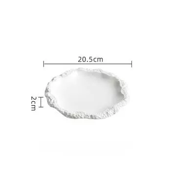 Тарелка с юбкой в виде скалы, плоская керамическая тарелка для дома, мелкая посуда для гостиниц, кухонная тарелка в стиле INS для западной кухни