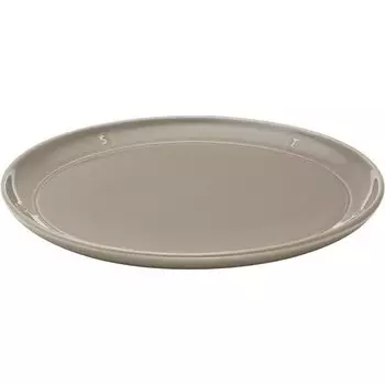 Тарелка staub Line 22 см серая, изготовлена из керамики среднего размера, подходит для использования в микроволновой печи, японская керамическая тарелка Boussole Line Boussole Portugal [Авторизованный