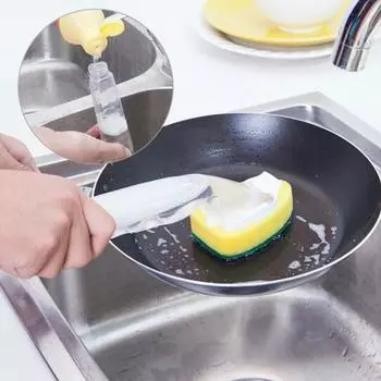Тарелка, тарелка, миска, щетка, диспенсер для мыла, многоразовая губка, кухонный инструмент для чистки