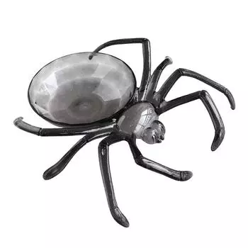 Тарелка в форме паука 24 см, соусница, блюдо для торта на Хэллоуин, постепенное вертел, костяные блюда, столовая посуда, керамическая десертная тарелка, настольное хранилище фиолетовый