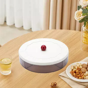 Тарелки для закусок Орехи Хранение Блюдо Отделения Секционные Разделенные Сервировка Еда Single layer красный