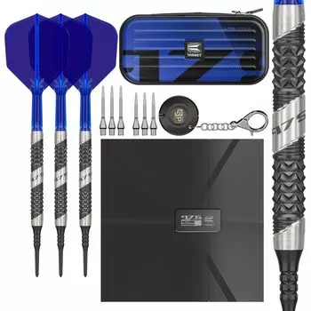 Target Darts 975 Ultramarine 18G Tungsten Soft Tip Dart Set with 97.5% K-Flex