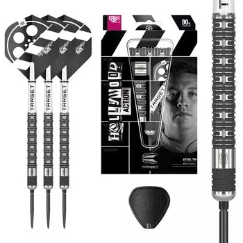 Target Darts Chris Dobie Hollywood Action Tungsten Steel Tip Swiss Point Dart Set 24G Player Edition Pro Grip Shaft Pro Ultra SP Tool Included 90% –