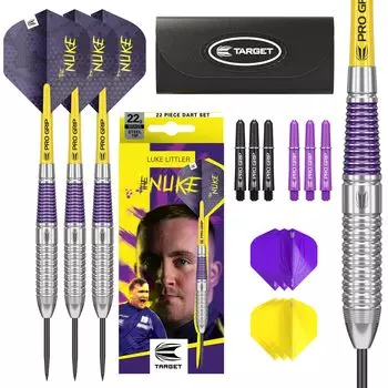 Target Darts Luke Littler Brass Steel Tip Darts Set 22G Steel Tip Darts Nuke Player Edition Dart Set Аксессуары для дротиков