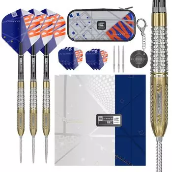 TARGET Darts Raymond Van Barneveld Chrono Steel Tip Swiss Point Tungsten Dart 21G Футляр для хранения дротиков с дополнительным дротиком Tacoma Swiss Dart Point Swiss