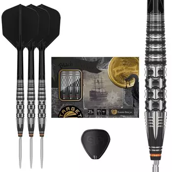 Target Japan BLACK MARQUE DANCING DUCK GEN4 MAX SP STEEL TIP DARTS Модель Yuya Higuchi Дротик с наконечником из вольфрамовой стали 25G Форма SWISS NANO POINT 30MM Duck G4 чёрный