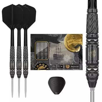 Target Japan BLACK MARQUE LITE DRAGON GEN 2 SP STEEL TIP DARTS Leslie Lee Model Tungsten Steel Tip Dart 21G Shape SWISS SILVER NANO POINT 30MM 90% чёрный