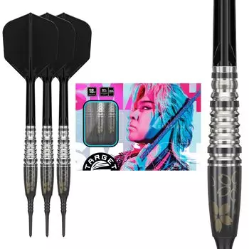 Target Japan CHARM SMASH GEN3 18G 2BA SOFT TIP DARTS Вольфрам 2BA Soft Tip Dart CHARM SMASH GEN3 Shape Flights and 2BA White Pixel Chip 90% 90% K-Flex чёрный