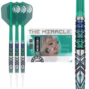 Target Japan THE MIRACLE G6 LITE 2BA МЯГКИЙ НАКОНЕЧНИК ДРОТИК Mirai Suzuki Модель Tungsten 2BA Мягкий наконечник дротика 18G Shape Flights и 2BA Белый пиксельный чип Miracle
