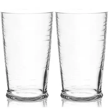 TarHong Cordoba Jumbo Glass 680 мл, набор из 2 прозрачных стаканов, небьющийся пластик, можно мыть в посудомоечной машине, стильный, милый, легкий, для кемпинга на открытом воздухе чистый