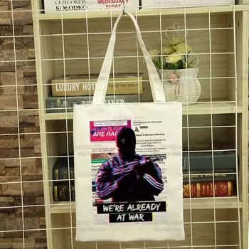 Tarkov Game Head Eyes Active Сумка для покупок Продуктовая сумка Bolsas De Tela Tote Bolsa Сумка для покупок Сумка из джутовой ткани 24*26cm