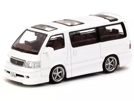 Tarmac Toyota Hiace Wagon Custom White * 1/64
