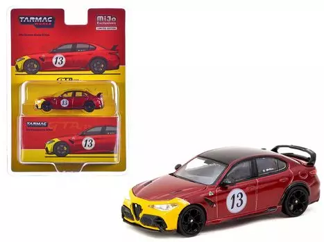 TARMAC WORKS Alfa Romeo Giulia GTA TARMAC WORKS GIULIA Mini Car MiJo Limited 1/64 Red/Yellow [Item] красный