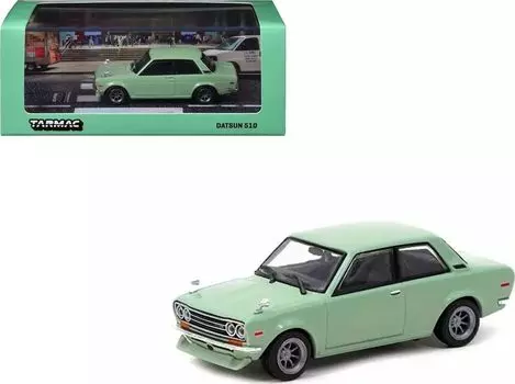 Tarmac Works Datsun 510 светло-зеленый Tarmac Works Datsun 510 Mini Car 1/64 [Предмет] зелёный