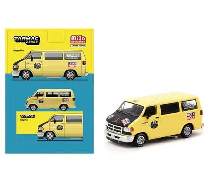 Tarmac Works Dodge Ram Van Custom Yellow Tarmac Works Van Custom MiJo Limited Mini Car 1/64 [Предмет] жёлтый