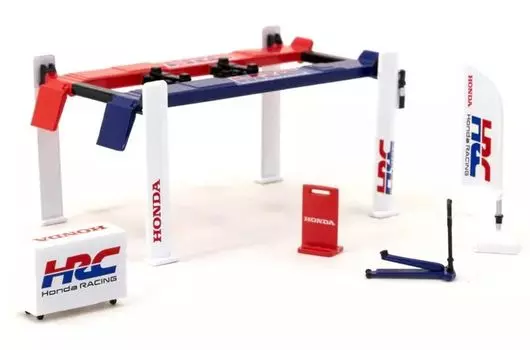 Tarmac Works Honda Racing Garage Tools Set with stickers Tarmac Works HRC Garage Tools Set 1/64 [item]