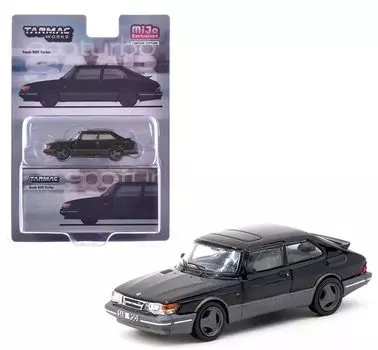 Tarmac Works Saab 900 Turbo Black Tarmac Works Mini Car MiJo Limited 1/64 [Предмет] чёрный