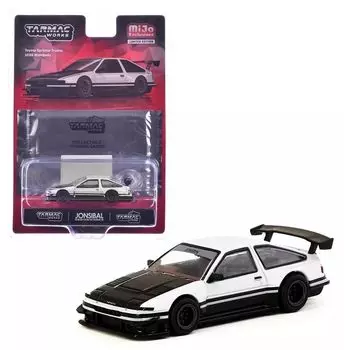 Tarmac Works Toyota Sprinter Trueno AE86 Wide Body by Jon Sibal Trading Card Included Tarmac Works Sprinter Trueno MiJo Limited 1/64 [Item] белый