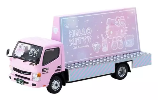 TARMACWORKS Mitsubishi Fuso Canter Hello Kitty Billboard Completed Product 1/64 T64T-TL002-HK