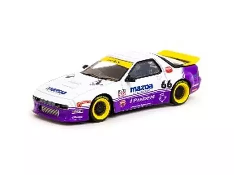 TARMACWORKS Pandem Mazda FC3S Finished Product 1/64 RX-7 White/purple T64-066-WP