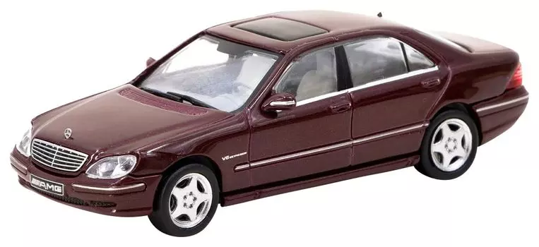 TARMACWORKS S 55 AMG бордово-красный металлик готовый продукт 1/64 Mercedes-Benz T64G-072-BO