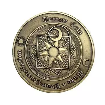 Таро Двенадцать Созвездий Счастливая Монета Игрушки Для Снятия Стресса От Тревоги Памятная Монета Подарочные Предметы Для Любимого светло-серый