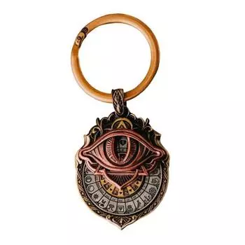 Tarot Vision Pendant Eye of All-Sight Necklace Tarot Card Symbol Jewelry Mystical Divination Keychain Tarot Accessory