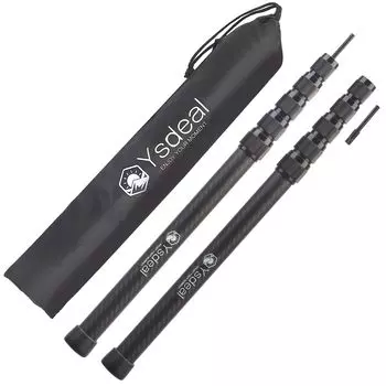 Tarp Pole 3K Carbon Carbon Fiber Maximum Diameter 25MM Adjustable Length Only 235g Tent Pole 6 Joints Stepless Adjustment Sliding Telescopic Pole of