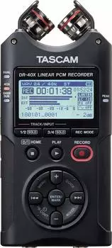 TASCAM 4ch Linear PCM Recorder с USB Audio Interface Handy Recorder USB Microphone Youtube ASMR High Resolution DR-40X 24/96