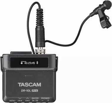 TASCAM DR-10L Pro 32bit Float Pin микрофонный диктофон черный для записи звука на Youtube распространения в Интернете съемки подкастов и записи видеоблога