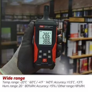 TASI TA620A Ручной измеритель температуры и влажности, промышленный высокоточный измеритель температуры в помещении красный черный