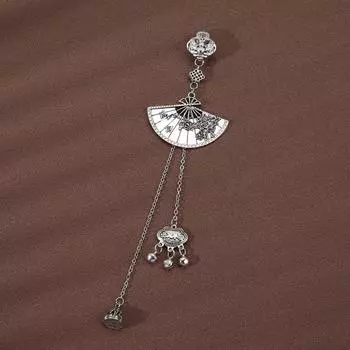 Tassel Button Bell Plum Blossom Brooch Fan-Shaped Pin Chinese Style Brooch Women s Accessories Hook and loop