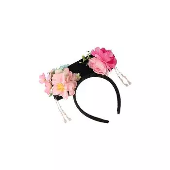 Tassel Chinese Style Headwear Flower Hanfu Hair Clip Ancient Style Headband Princess Hair Hoop style2