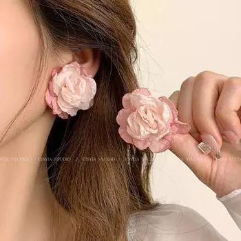 Tassel Earrings Best Selling Dignified Sense of Design Spring Flowers Pink (s925 Silver Needle)