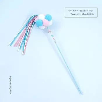 Tassel Fairy Wire Feather Pet Supplies Cat Teaser Blue Fairy Cat Tease Stick